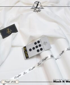 Pearl White Wash & Wear Fabric